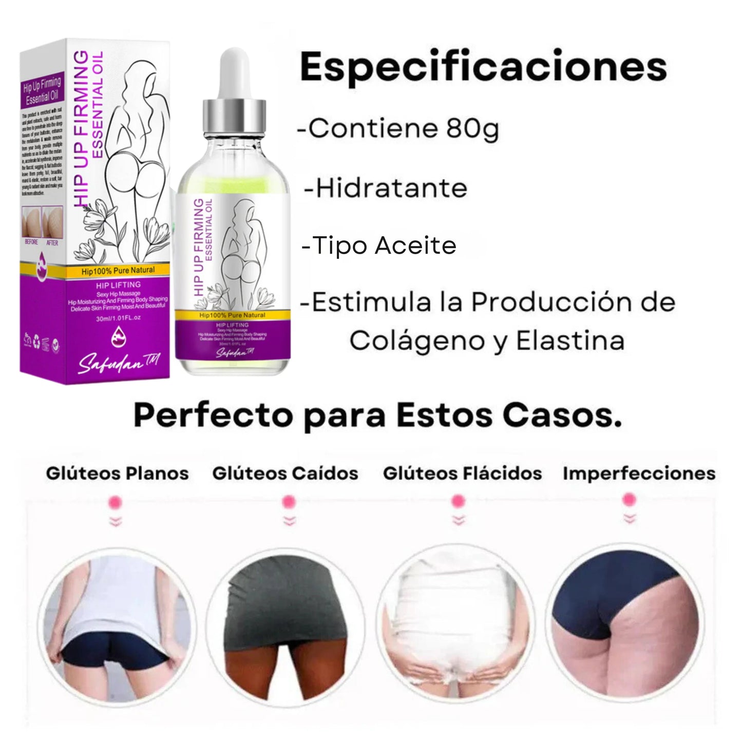 Hip Up® - Aceite Reafirmante de Glúteos