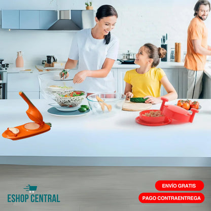 MasterCook Set - Desmenuzador, molde de empanadas, Dispensador de jabon y Libro de Cocina GRATIS