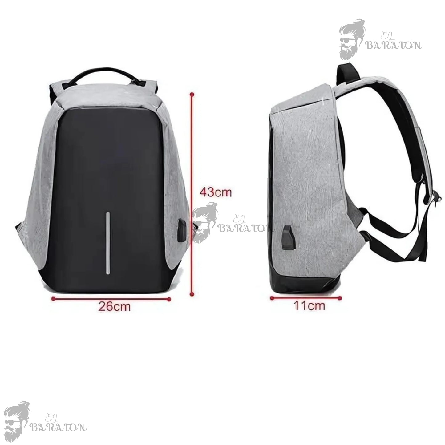 Morral Antirrobo + Termo digital + Reloj inteligente